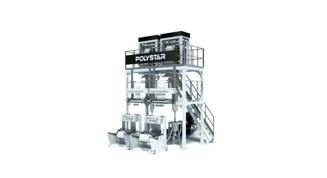 Twin headblown film machine in PLASTICS & RUBBER 2022